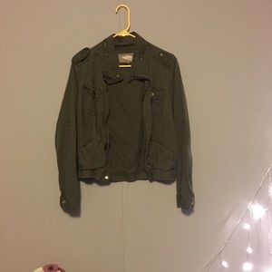 Olive bomber jacket